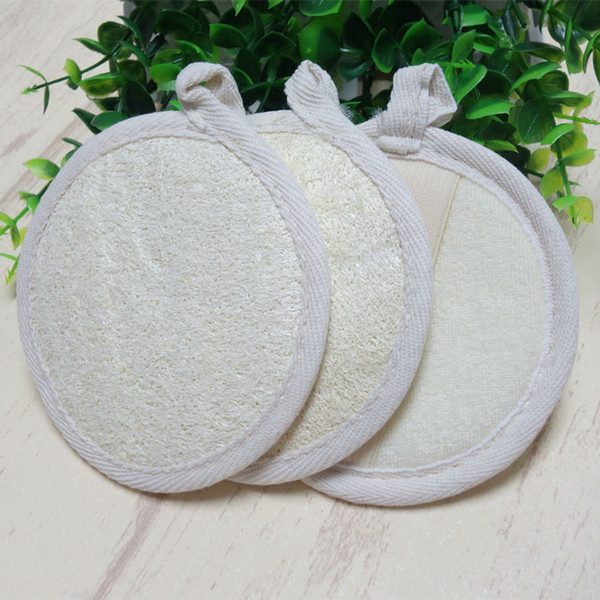 11*11cm Circular Round Shape Natural Loofah Pad Scrubber Loofah Sponge Bath Shower Face Body Exfoliator Bath Scrubber