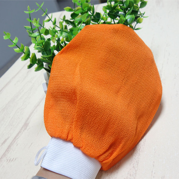 2015 hot sell 20pcs/lot orange kessa glove turkish hammam scrub mitt exfoliating scrub mitt bath glove skin towel korea glove