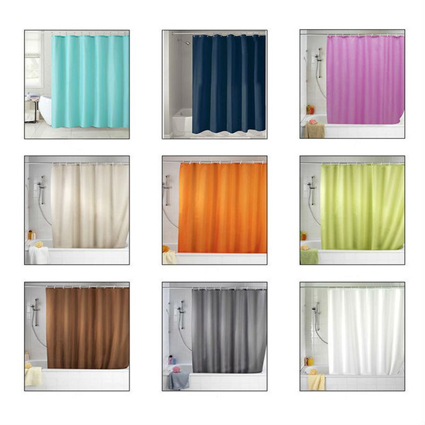 Bathroom Waterproof Polyester Shower Curtain Liner Hotel Bathroom Curtains Durable and Sturdy Water Repellent Mildew Resistant180*180cm