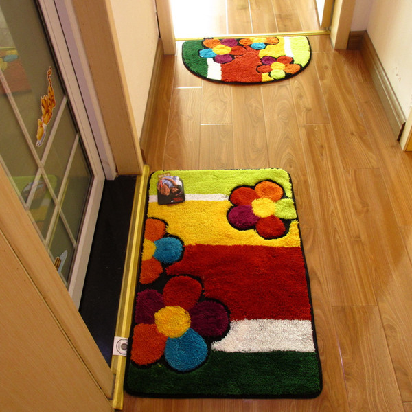 Handmade Doormat for Floor Bathroom Cheap Non-slip Bath Mats Home Decor Bathroom Mat Absorbent Slip-resistant Pad Bath Mat Rugs For Kitchen