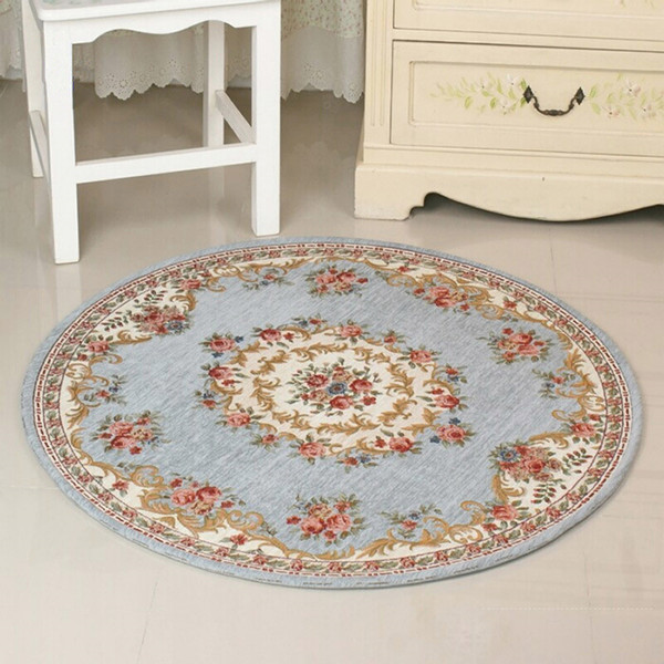 90x90cm large Bathroom Rugs Mats Carpets,Retro Flower Pattern Anti Slip Bathroom Mats And Rugs,Bedroom Mat Toilet Rug Baby Bath Pad Alfombra