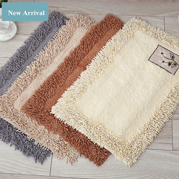 Home Decoration New Brand Chenille Carpet Mats Doormat Kitchen Bathroom Carpet Mat Absorbent Non-slip Mat 40x70cm Alfombras Living Room Rugd