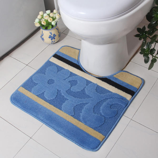 39*49cm Rugs And Carpets Bathroom Mat Toilet Floor Rug Mat Bath Mat Striped Kitchen Doormat Bathroom Non-Slip Carpet Pad Super Soft Footpad