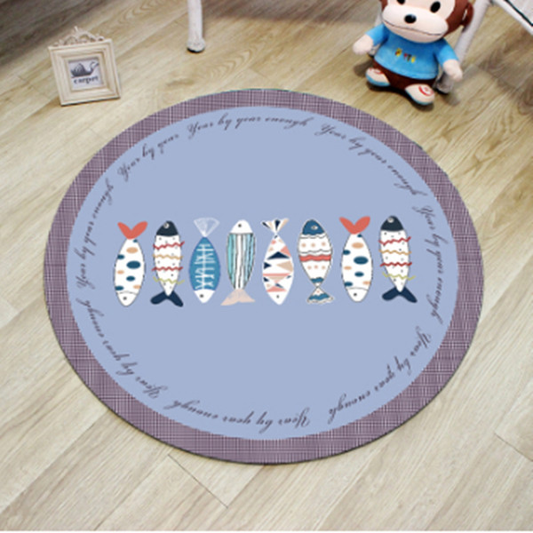 Cute Cartoon Round Bath Carpet Rugs Floor Mats,Diameter 60cm Non Slip Mats Absorbent Bath Mat Bathroom Shower Rug,tapete Living Room Carpet