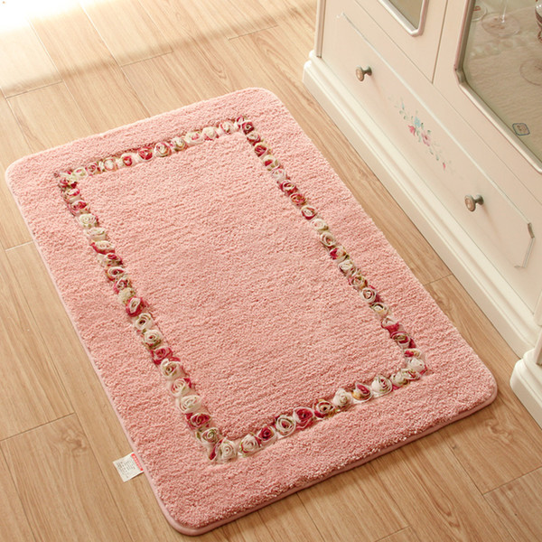 Thicken Breathable Suede Material Bathroom Mats Set Non-slip Bath Mats Floor Mat Bath Rug Doormat Kitchen Carpet Bath Mat Toilet Carpets Rug