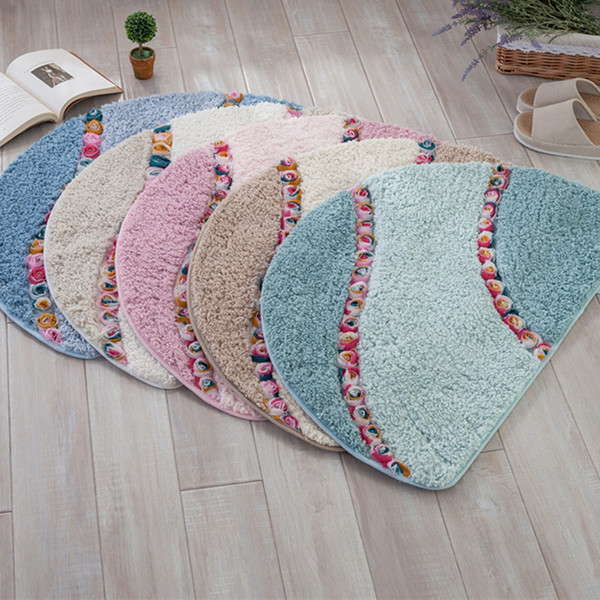 Fade Resistance Easy Clean Wearproof Bath Mat Bathroom Rug Mat Set Carpet Floor Rug Toilet Mats Non-slip Floor Carpet Set Bedroom Doormat