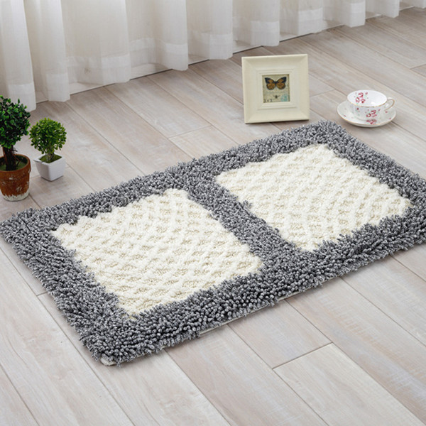 Plaid/Flower/Foot Pattern Bathroom Mats And Rugs, Anti Slip Rugs Mats In The Bathroom, Bathroom Carpet Set Mat Carpet For Kitchen Alfombra