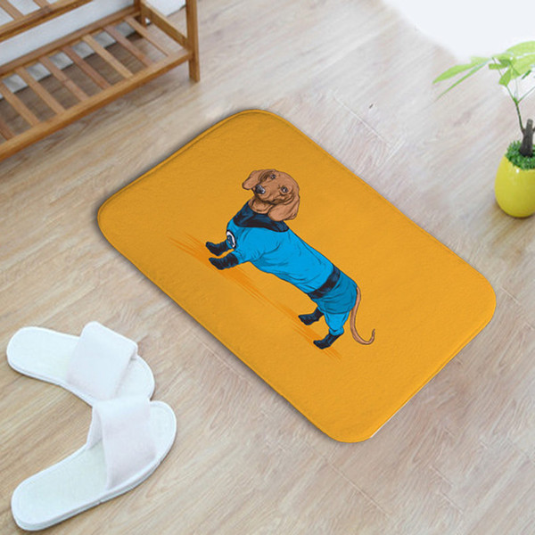 Cartoon Dog Doormat Anti-slip Mat 10 Colors Bath Room Non-Slip Mat Modern Living Room Carpet Hallway Carpet 40x60 cm Bath Rugs For Kitchen