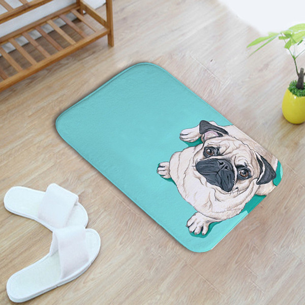 Cute Dog Pattern Vivid Color Bathroom Mat Carpet 11 Styles Anti-Slip Bath Carpet Rugs Home Decor Floor Mat Bedroom Living Room Kitchen Rugs