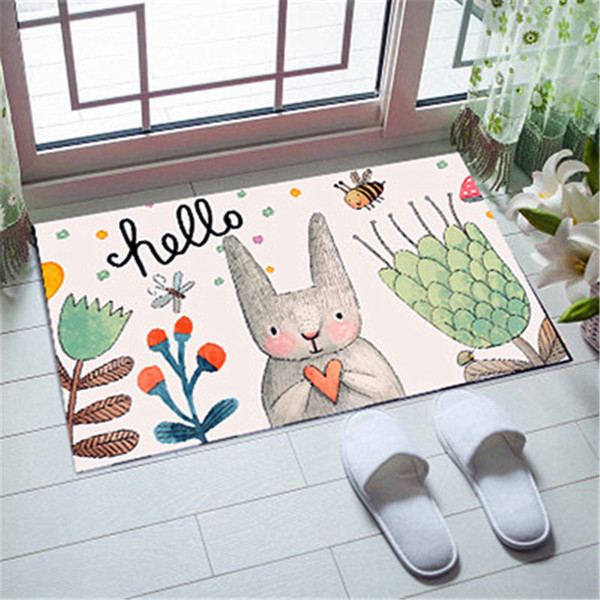 Bedroom Carpet Decoration For Room Cartoon Floor Mat In Living Room Kitchen Anti-slip Water Adsorption Foot Mat Bed For Bathroom Floor Mat