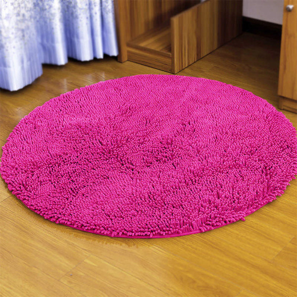 Computer Chair Cushion Bedroom Floor Mat Swivel Chair Floor Carpet Microfiber Circular Mat Living Room Study Doormat Super Soft Solid Rugs