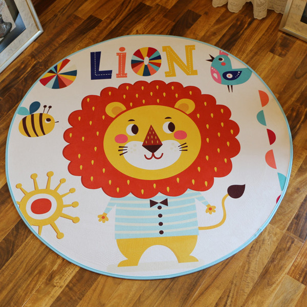 Children's Room Cartoon Circular Anti-slip Carpet Bedroom Study Water Adsorption Mat Bathroom Rugs Computer-Chair Super Soft Mat Kitchen Rug