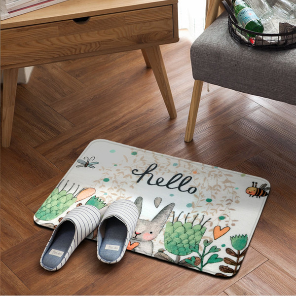 Children's Room Floor Mat Doormat Living Room Household Kitchen Bathroom Bedroom Mat Water Absorbent Anti slip Mat Toilet Carpet Bath Rugs