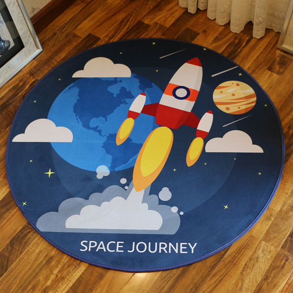 Round Children's Room Cartoon Super Soft Carpet Bedroom Bedside Table/Chair Mat Bathroom Non-slip Bath Mat Baby Bath Tub Mat Living Room Rug