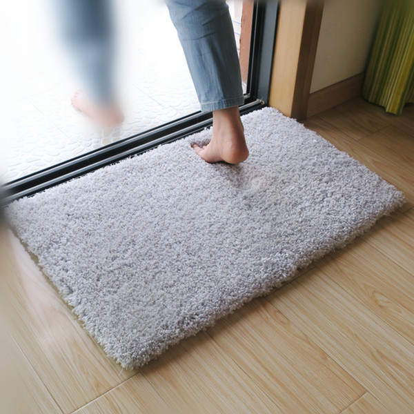 High quality Bath Mat Anti-slip Living Room Carpet Bed Room Bed Side Foot Mat Bath Room Shower Mat 2 Colors Toilet Rug/Carpet