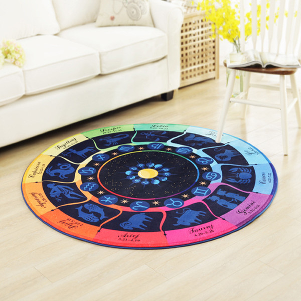 Fashion Trend Retro Circular Carpet Bath Mat Rugs For Kitchen European Style Carpet Living Room Tea Table Hanging Basket Computer Chair Mat