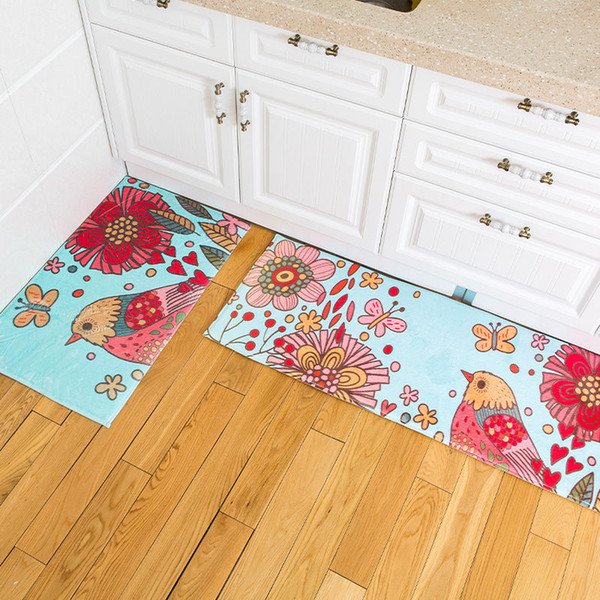 Floor Mat Carpet Soft Doormat Anti-slip Flannel 8 Designs Home Living Room Hallway Kitchen Bedroom Bathroom Floor Doormat Rugs