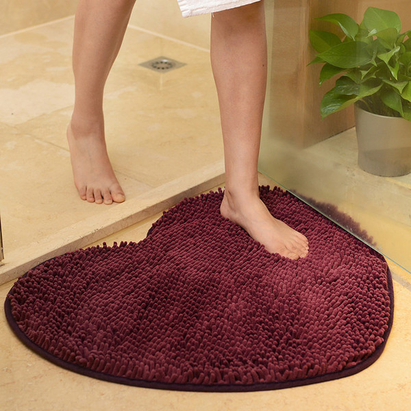 Lovely Heart Shape Bath Mats Rug For Valentine's Day,Anti-Slip Bathroom Rug Set,Bathroom Carpet Mats,alfombra tapis bain Living Room Doormat