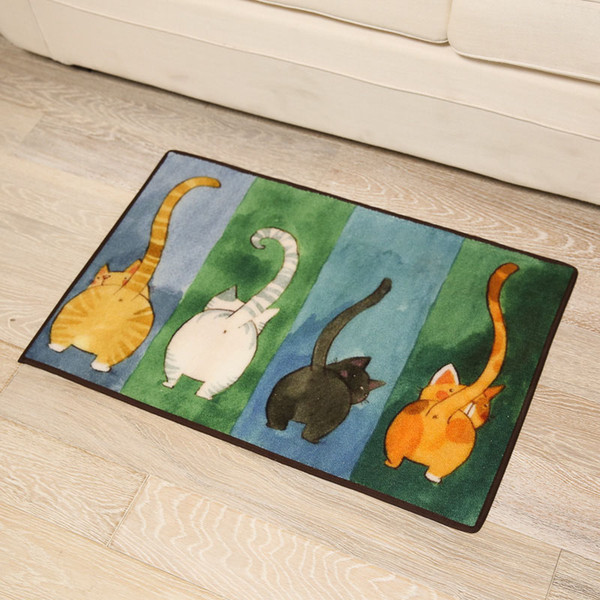 New Creative Cat Pattern Bath Mat Rug In The Toilet,High Quality Anti Slip Carpet Bathroom Mats,Bathroom Mats And Rugs Alfombra Decoration