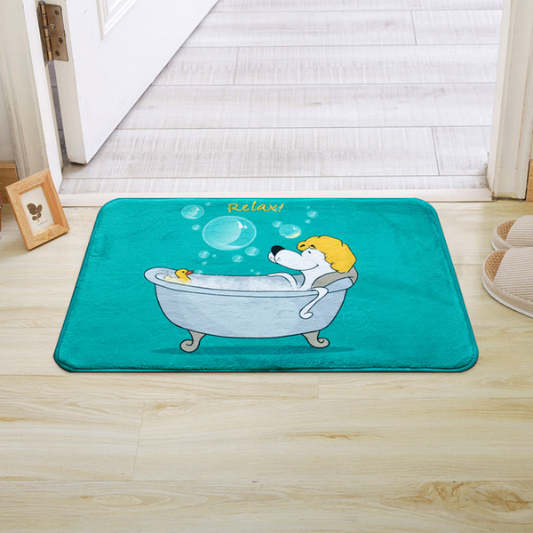 Cartoon Anti Slip Bath Mat Cute Animal Pattern Water Absorption Carpet Mat For Toilet Rugs For Kitchen Bedroom Doormat tapete antiderrapante