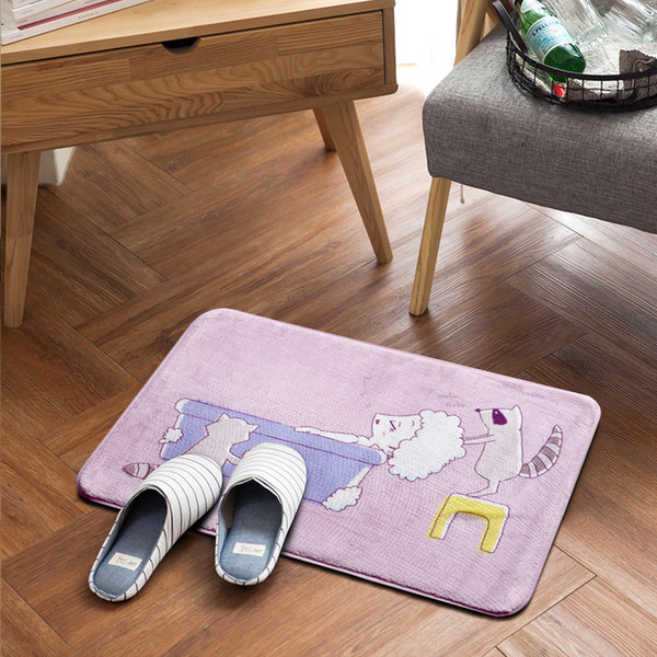 Cartoon Lovely Bath Animal Carpet Home Decoration Floor Mat Bathroom Rugs For Kitchen Anti-slip Rugs Cute Suction Pad kit banheiro chuveiro