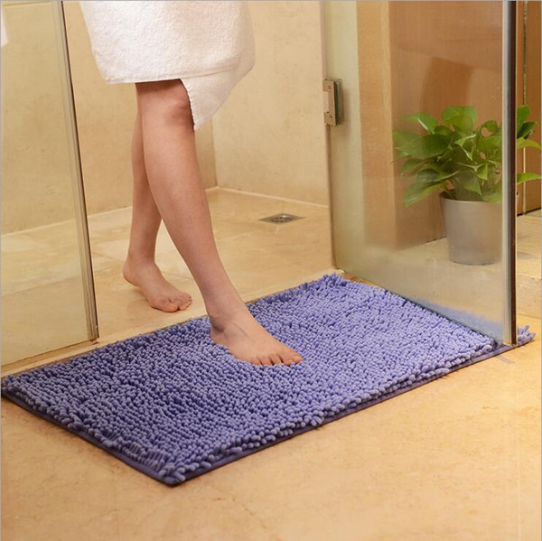 Cheap 10 Colors Bath Mat For Kitchen Toliet Super Soft Non-Slip Bathroom Carpet Absorbent 38*58cm Bath Rug Bedroom Rug Rectangle Carpet