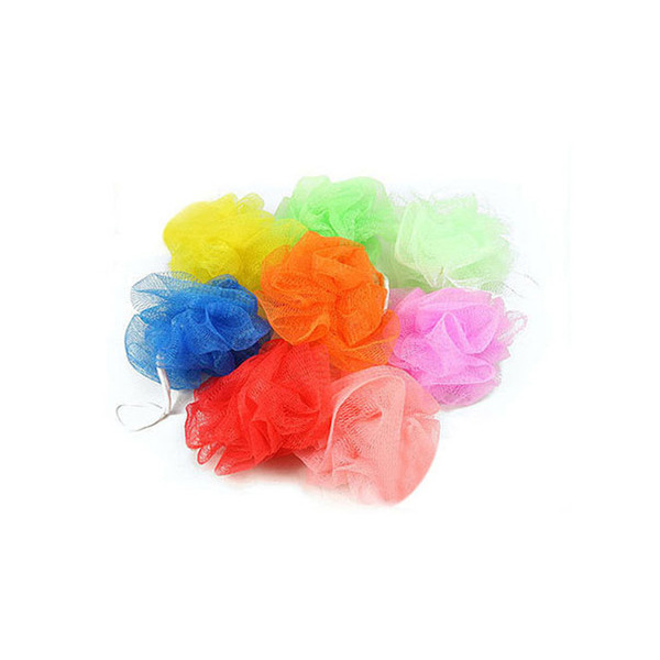 Multi Colors 8g/15g/20g/30g Bath Shower Sponge Pouf Loofahs Nylon Mesh Brush Shower Ball, Mesh Bath and Shower Sponge ELBA006