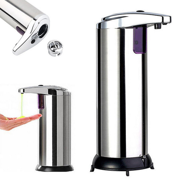 Sensor Soap Dispenser Stainless Steel Automatic Hands Free Wash Machine Portable Motion Activated w/Stand Free Shipping