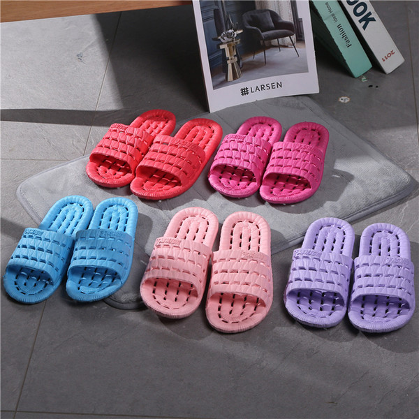 8 Colors Unisex Summer Hole Slipper Bathing Non Slip Deodorization Slippers PVC Durable Slippers Hollow Breathable Massage Slipper VT1372