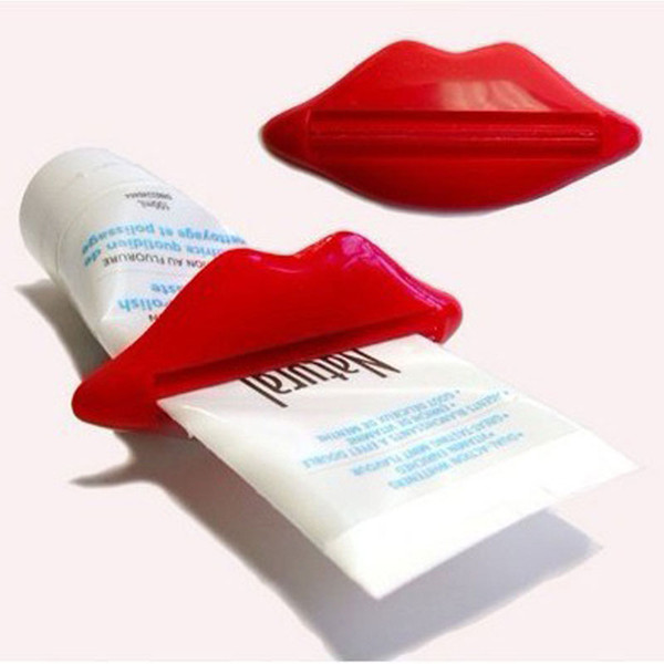 1Pcs Sexy Hot Lip Kiss Tube Dispenser Toothpaste Cream Squeezer Home Tube Rolling Holder Tooth Paste Squeezer Accessories