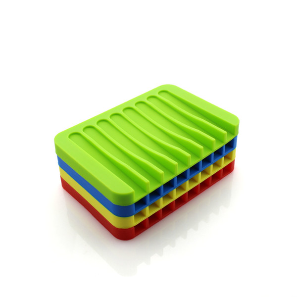 wholesale Creative Silicone Soap Dish Bath Storage Sink Holder Hanging Bag Sponge Drain For Bathroom Silicone draining soap holder B204