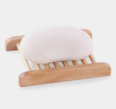 Natural bamboo wood soap bar wooden soap rack soap dish rack can be placed in the bathroom