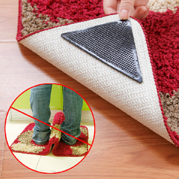 Rug Carpet 4 pcs/set Mat Grippers Non Slip Anti-skid Reusable Washable Grip For Home Bath Living Room carpet Accessory