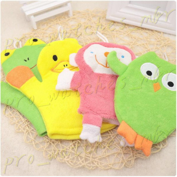 Cartoon Super Soft Cotton Baby Bath Shower Brush Towel Cute Animal Sponge Powder Rubbing Towel Ball H0050