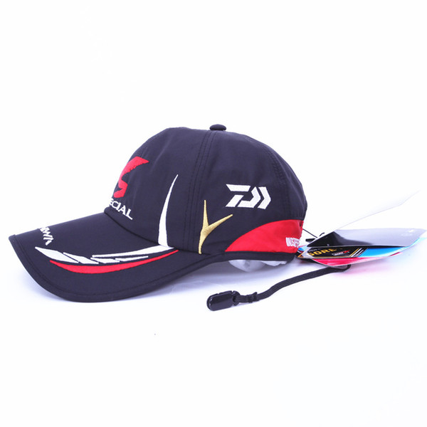 Free shipping Adjustable breathable Daiwa fishing hat outdoor sports baseball hat sunshade caps black white color