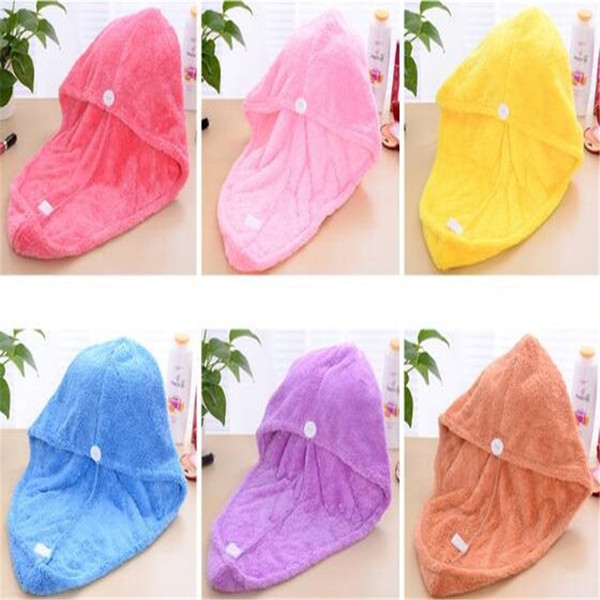 2017 Free Shipping 800pcs/lot Microfiber Magic Hair Dry Drying Turban Wrap Towel/Hat/Cap Quick Dry Dryer Bath/make up towel