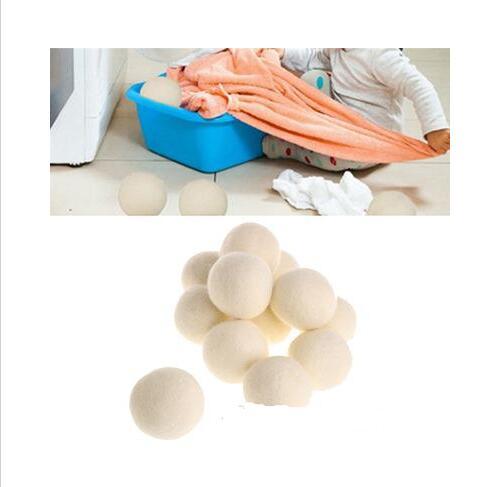 Wool Dryer Balls Premium Reusable Natural Fabric Softener 2.37inch Static Reduces Helps Dry Clothes in Laundry Quicker