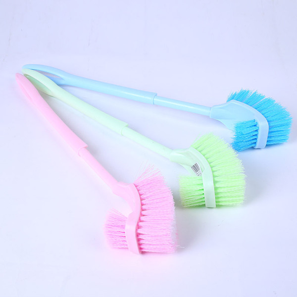 Plastic long handle creative double to corner fur toilet brush cleaning brush clean toilet brush brush