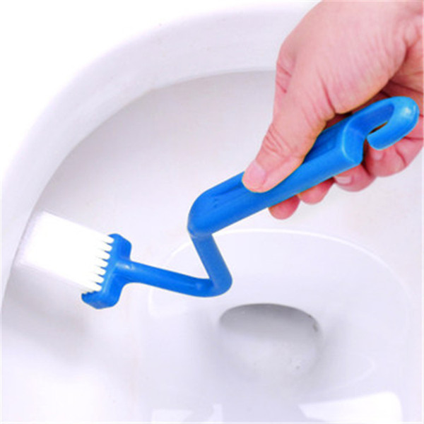 Large Japanese S type toilet brush brush cleaning toilets in the side corner bending type V soft brush cleaning brush