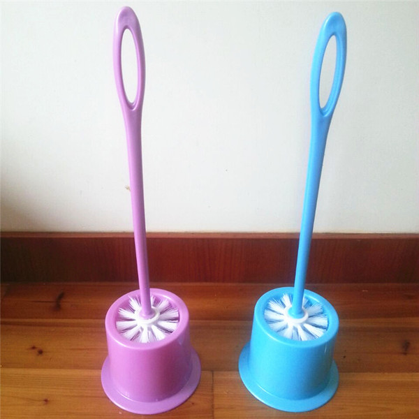 Factory wholesale toilet brush set combination plastic toilet brush head base with long handle toilet brush