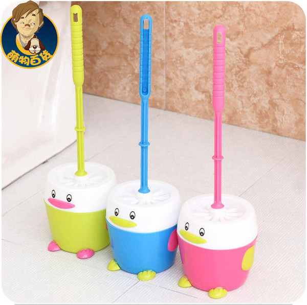 Penguin fashion toilet brush set combination with creative cartoon toilet toilet brush cleaning brush