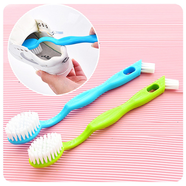 Multifunctional double head long handle cleaning brush shoes inside edge of shoe brush toilet cleaning brush brush cleaning