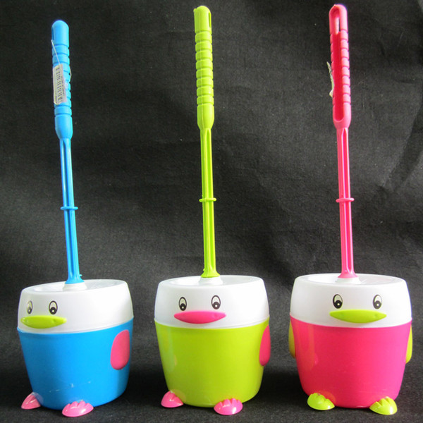 Creative toilet brush Arrange ushering the toilet brush set clean toilet brush brush cartoon penguin household cleaning products