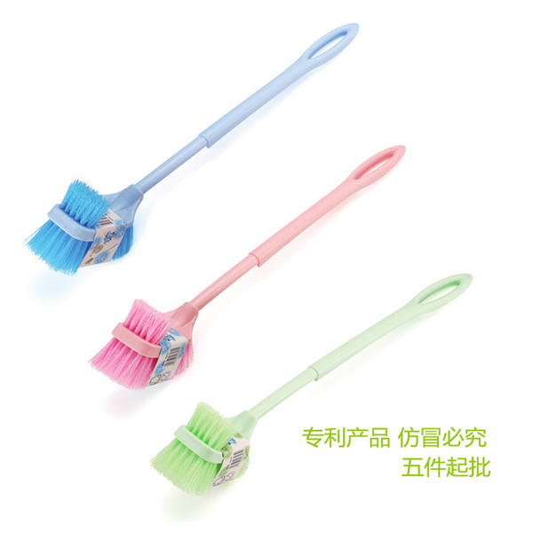 Toilet brush ~ unique back brush hair design ~ make you more convenient to clean the toilet gap ~.