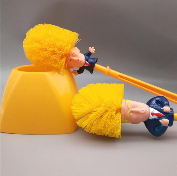 Donald Trump Toilet Cleaning Brushes with Base Donald Trump Bathroom Cleaning Tools Make Toilet Great Again