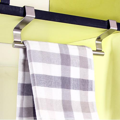 Free shipping multi-purpose stainless steel single towel bar, door-back rag rack, small 23cm-36cm towel bar home supplies