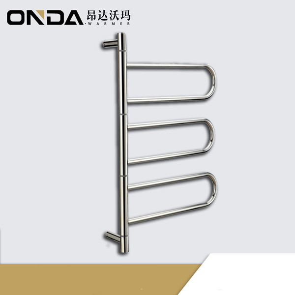 ONDA.WARMER Rotatable BD Series simply style best quality Stainless Steel Heated Towel rack for Bathroom