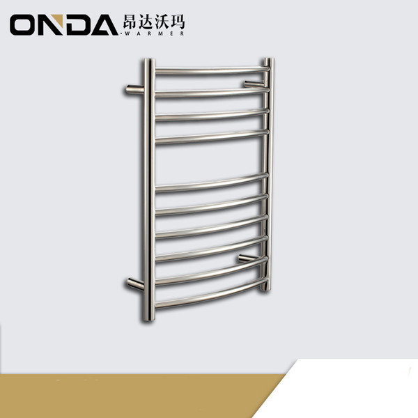 ONDAWARMER Round tube 304 stainless steel bathroom electric towel rack CE SGS SAA ROSH certification Heated towel rails