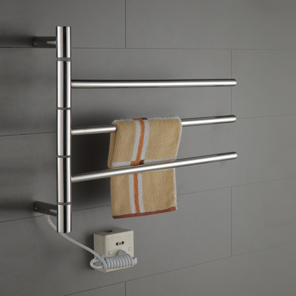 Bathroom accessories swing arm Towel Holder wall mounted Towel bars stainless steel brushed towel rack 3 bars