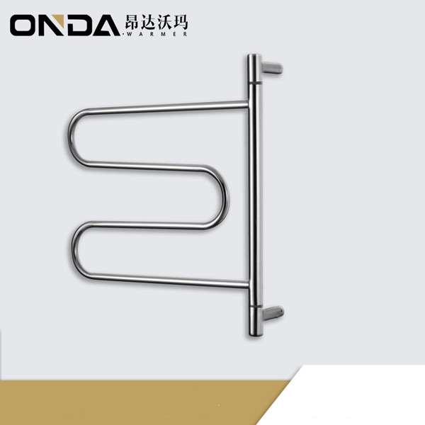 ONDAWARMER 1BD Curves tube 304 stainless steel electric towel rack CE SGS SAA ROSH certification Heated towel rail for bathroom fitting